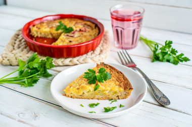 Шарлотка с капустой в духовке Шарлотка с капустой в духовке