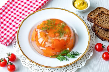 Заливное из курицы с желатином Заливное из курицы с желатином