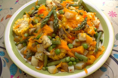 Картошка тыква кукуруза грибы в пароварке Картошка тыква кукуруза грибы в пароварке