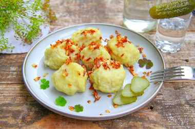 Клецки из сырого тертого картофеля Клецки из сырого тертого картофеля