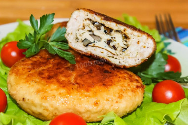 Куриные зразы с грибами Куриные зразы с грибами