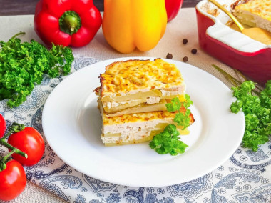 Картошка с куриным фаршем в духовке Картошка с куриным фаршем в духовке