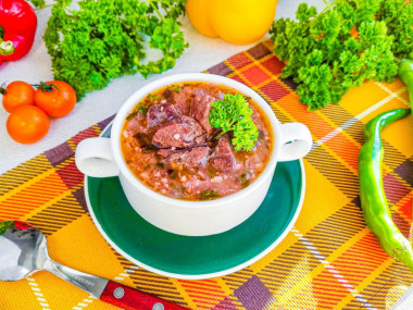 Суп харчо из говядины с рисом Суп харчо из говядины с рисом