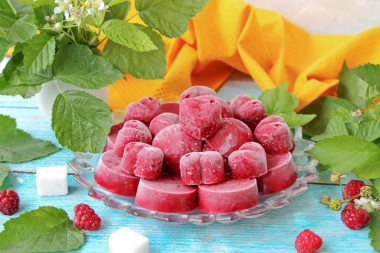 Малина замороженная с сахаром на зиму Малина замороженная с сахаром на зиму