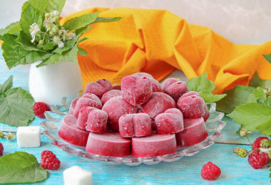 Малина замороженная с сахаром на зиму Малина замороженная с сахаром на зиму