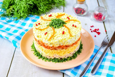 Cалат корейская морковь курица Cалат корейская морковь курица