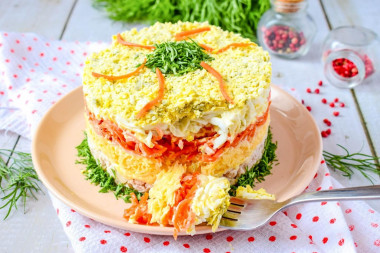 Cалат корейская морковь курица Cалат корейская морковь курица