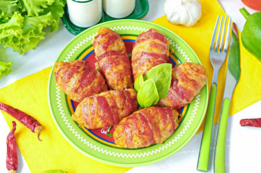 Сочные и ароматные котлеты в беконе Сочные и ароматные котлеты в беконе