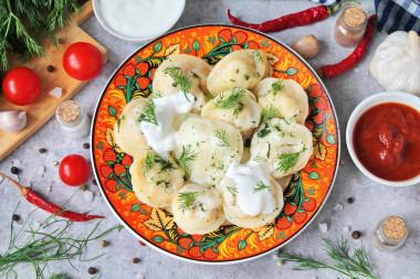 Пельмени с красной рыбой Пельмени с красной рыбой