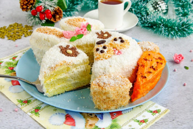 Бисквитный торт Кролик