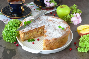 Шарлотка с яблоками в аэрогриле Шарлотка с яблоками в аэрогриле