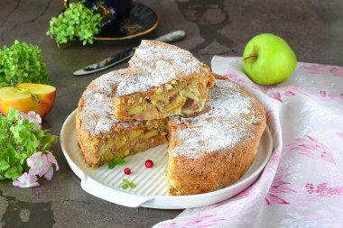 Шарлотка с яблоками в аэрогриле Шарлотка с яблоками в аэрогриле