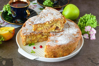 Шарлотка с яблоками в аэрогриле Шарлотка с яблоками в аэрогриле