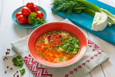 Кубанский борщ на мясном бульоне Кубанский борщ на мясном бульоне