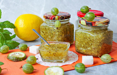 Крыжовник с лимоном на зиму без варки Крыжовник с лимоном на зиму без варки