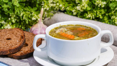 Грибной суп с гречкой и овощами