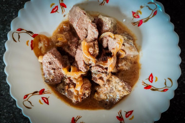 Свиная печень на сметане Свиная печень на сметане