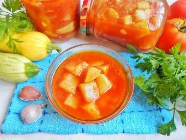 Кабачки в томате на зиму Кабачки в томате на зиму