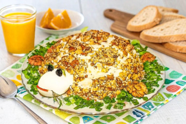 Салат Черепаха с курицей грецкими орехами и яблоками Салат Черепаха с курицей грецкими орехами и яблоками