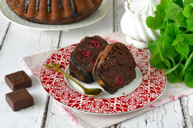 Шоколадный манник на кефире в духовке Шоколадный манник на кефире в духовке