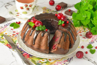 Шоколадный манник на кефире в духовке Шоколадный манник на кефире в духовке