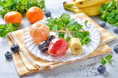 Фрукты в стекле из сахара Фрукты в стекле из сахара