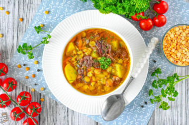 Гороховый суп с тушенкой Гороховый суп с тушенкой