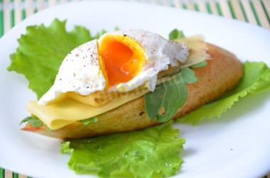 Яйцо пашот - французский завтрак Яйцо пашот - французский завтрак