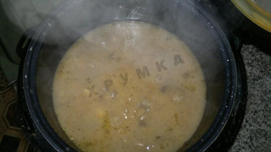 Тушеная картошка с легким и грибами в мультиварке Тушеная картошка с легким и грибами в мультиварке