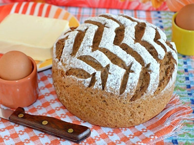 Хлеб ржаной с кориандром и горчичным маслом Хлеб ржаной с кориандром и горчичным маслом