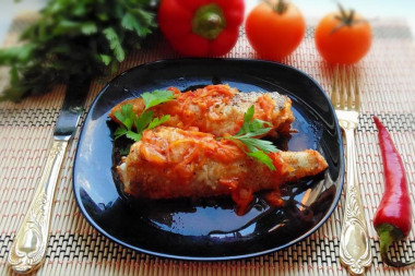 Нототения тушеная с овощами Нототения тушеная с овощами