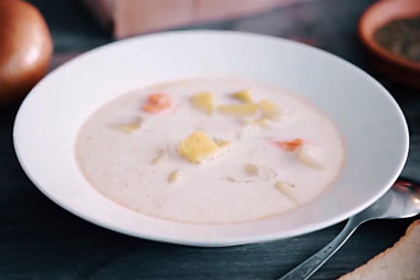 Норвежский суп из семги со сливками