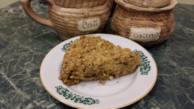 Пирог манник с творогом и черносливом Пирог манник с творогом и черносливом