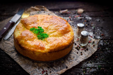 Пирог с куриной печенью Пирог с куриной печенью