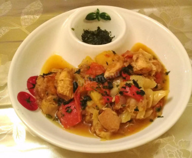 Овощное рагу с курицей Овощное рагу с курицей