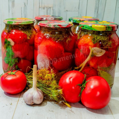 Маринованные помидоры с чесноком без стерилизации на зиму