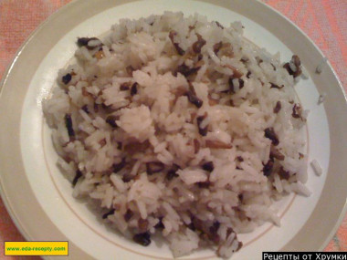 Постный рис с маринованными грибами