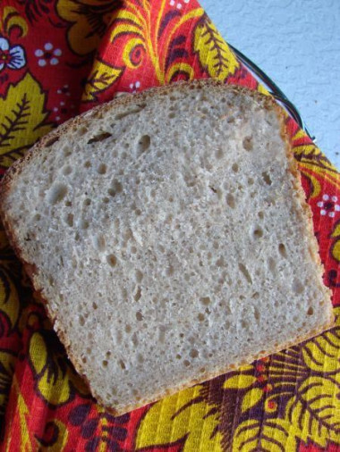 Бездрожжевой хлеб из пшенично-ржаной муки