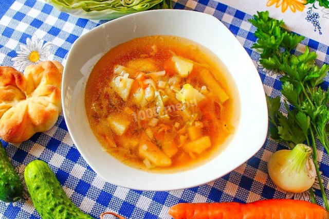 Куриный суп с капустой и картошкой