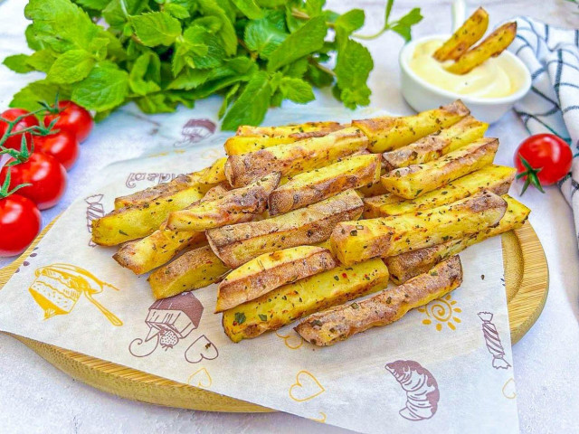 Картошка фри без масла ПП в духовке Картошка фри без масла ПП в духовке