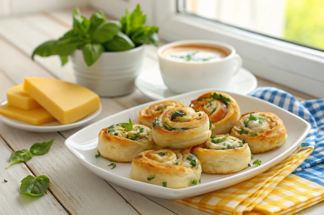 Слоеные пирожки со шпинатом и сыром Слоеные пирожки со шпинатом и сыром