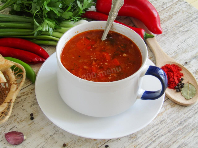 Суп харчо из баранины классический с рисом по грузински
