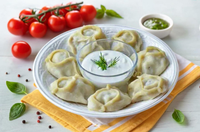 Соус для мантов из сметаны и чеснока Соус для мантов из сметаны и чеснока