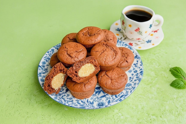 Кекс с начинкой внутри Кекс с начинкой внутри