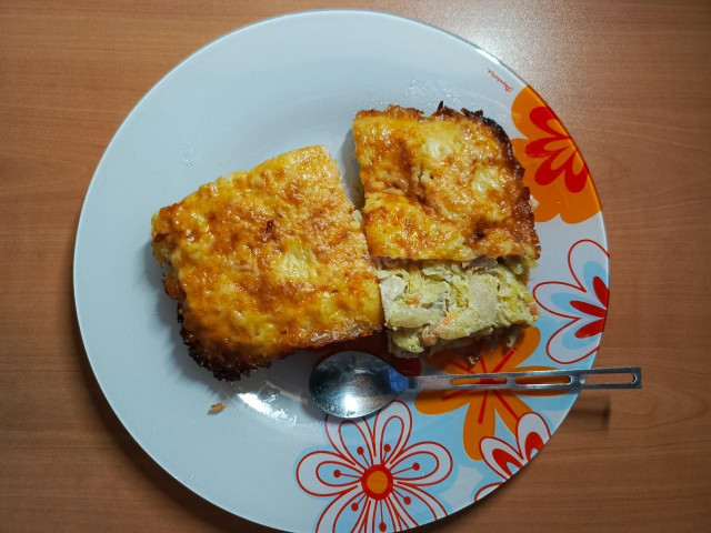 картофельно-капустная запеканка с курицей картофельно-капустная запеканка с курицей