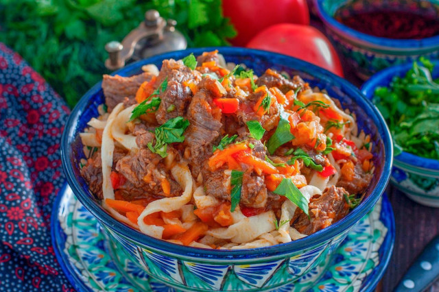 Лагман из говядины в домашних условиях Лагман из говядины в домашних условиях