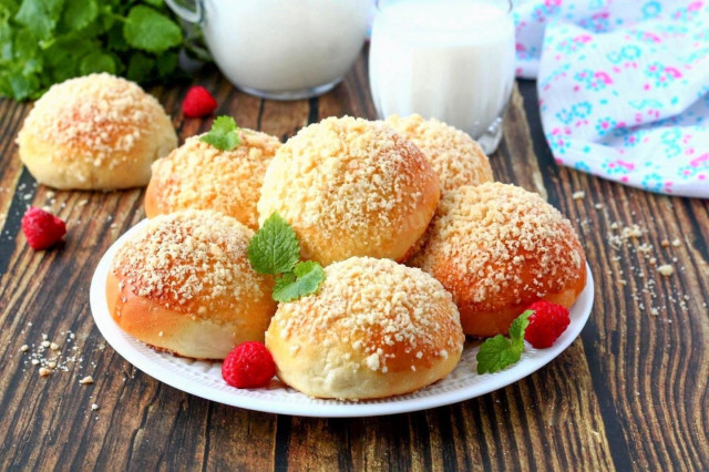 Сдобные булочки дрожжевые на молоке Сдобные булочки дрожжевые на молоке