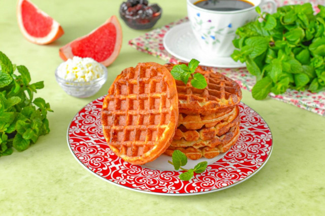 Венские вафли с творогом в вафельнице Венские вафли с творогом в вафельнице