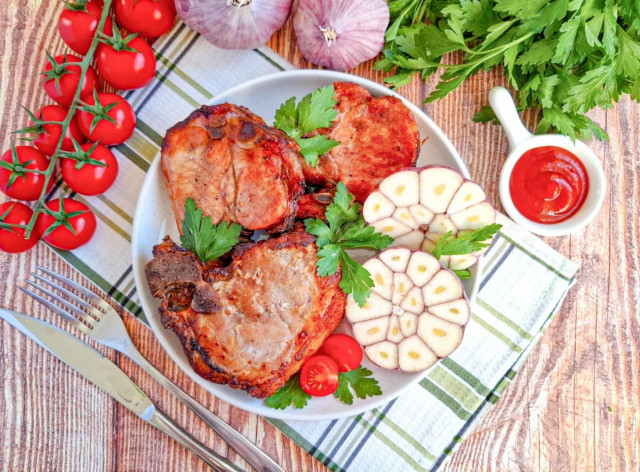 Антрекот из свинины в аэрогриле Антрекот из свинины в аэрогриле