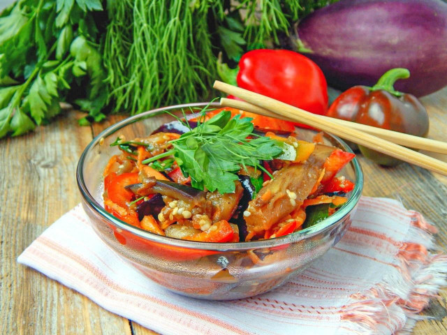 Баклажаны по-корейски быстрого приготовления Баклажаны по-корейски быстрого приготовления